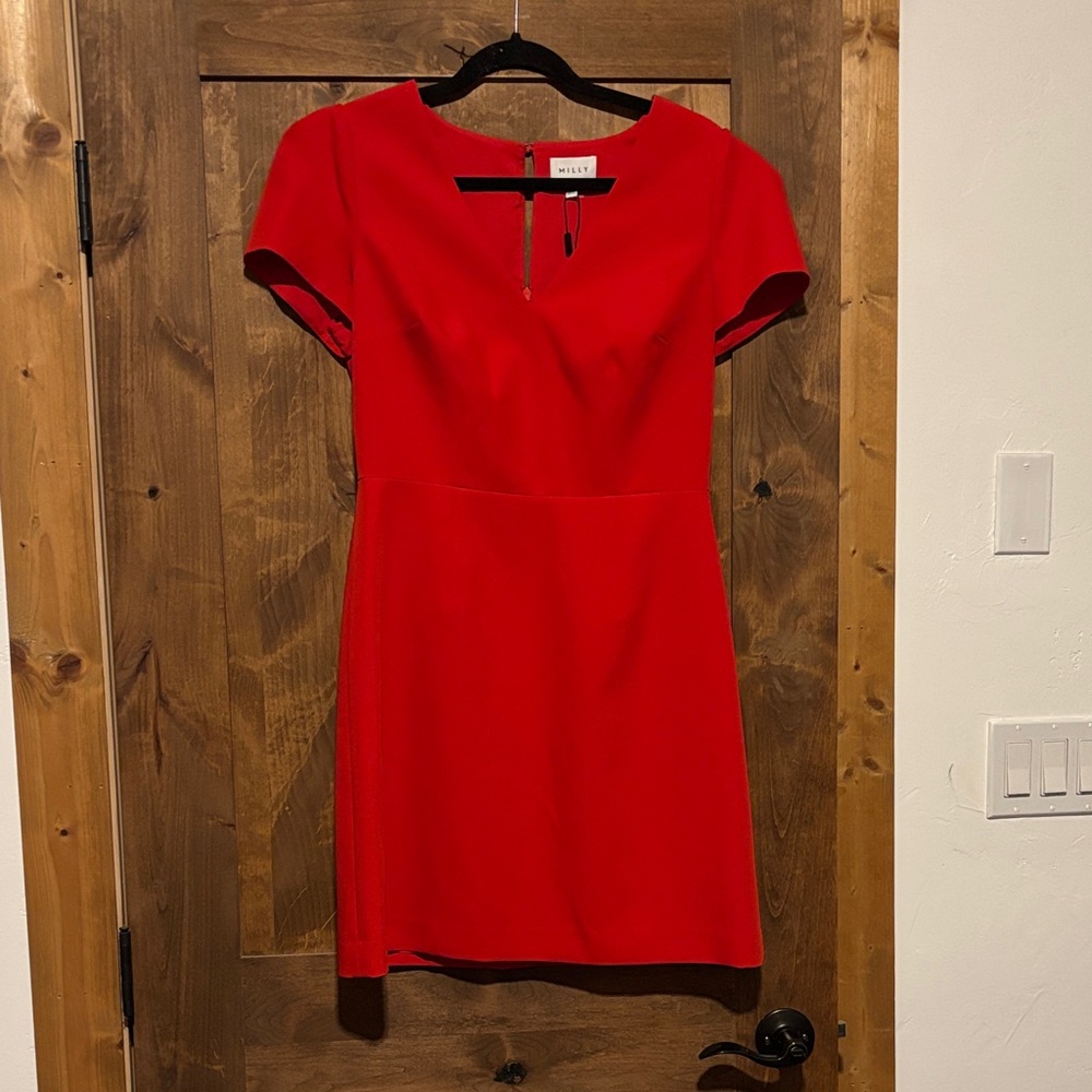 MILLY Bold Red Mini Dress